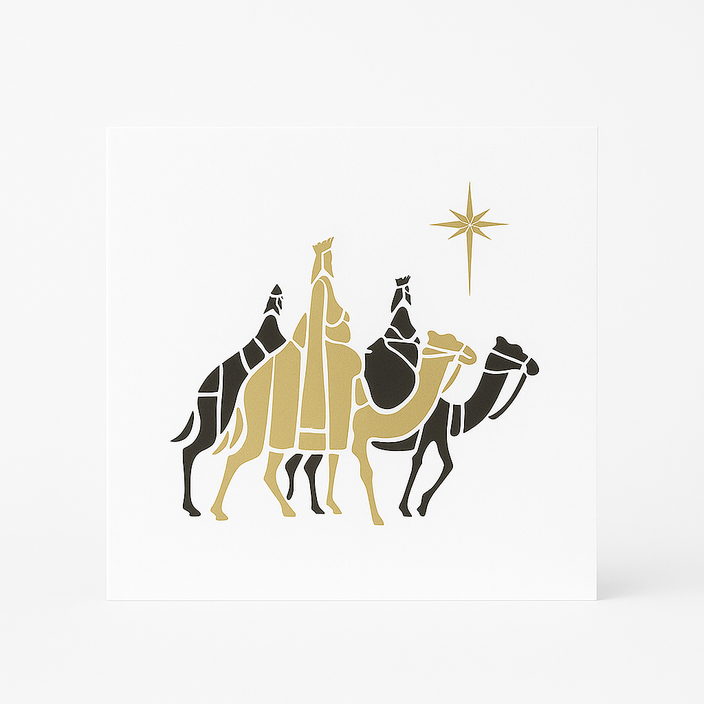 Three Kings Foiled Christmas Cards