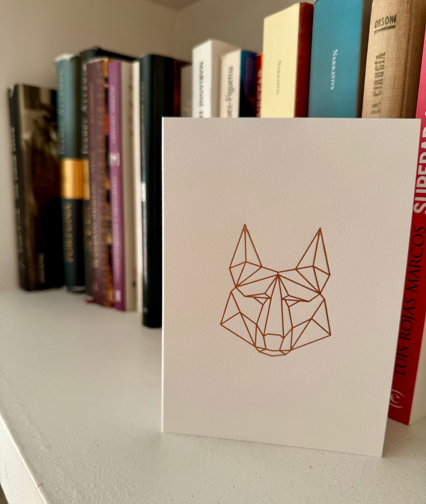 Foiled Geometric Wolf Luxury Card Set