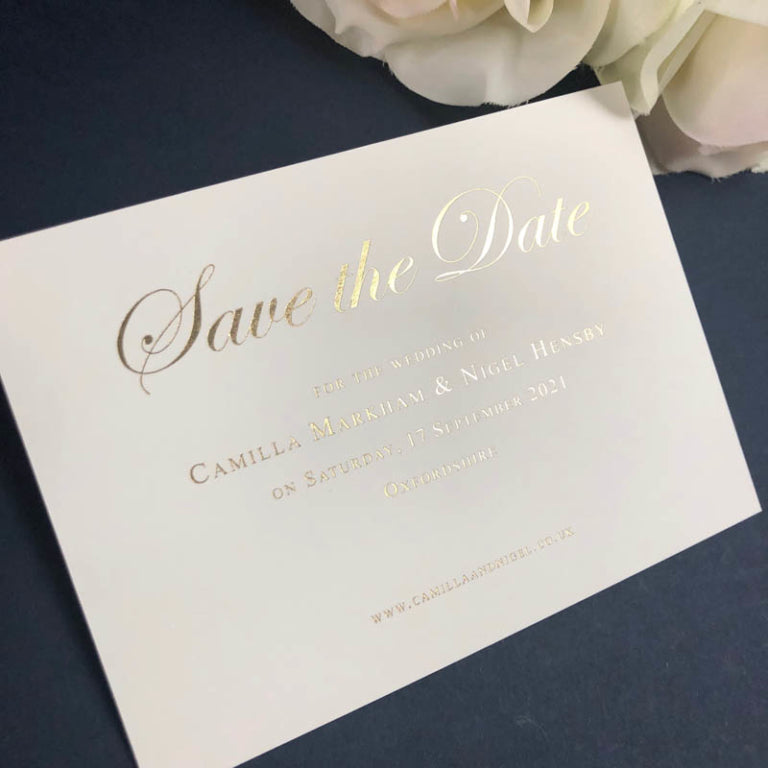 GB Gloss Gold Save the Date