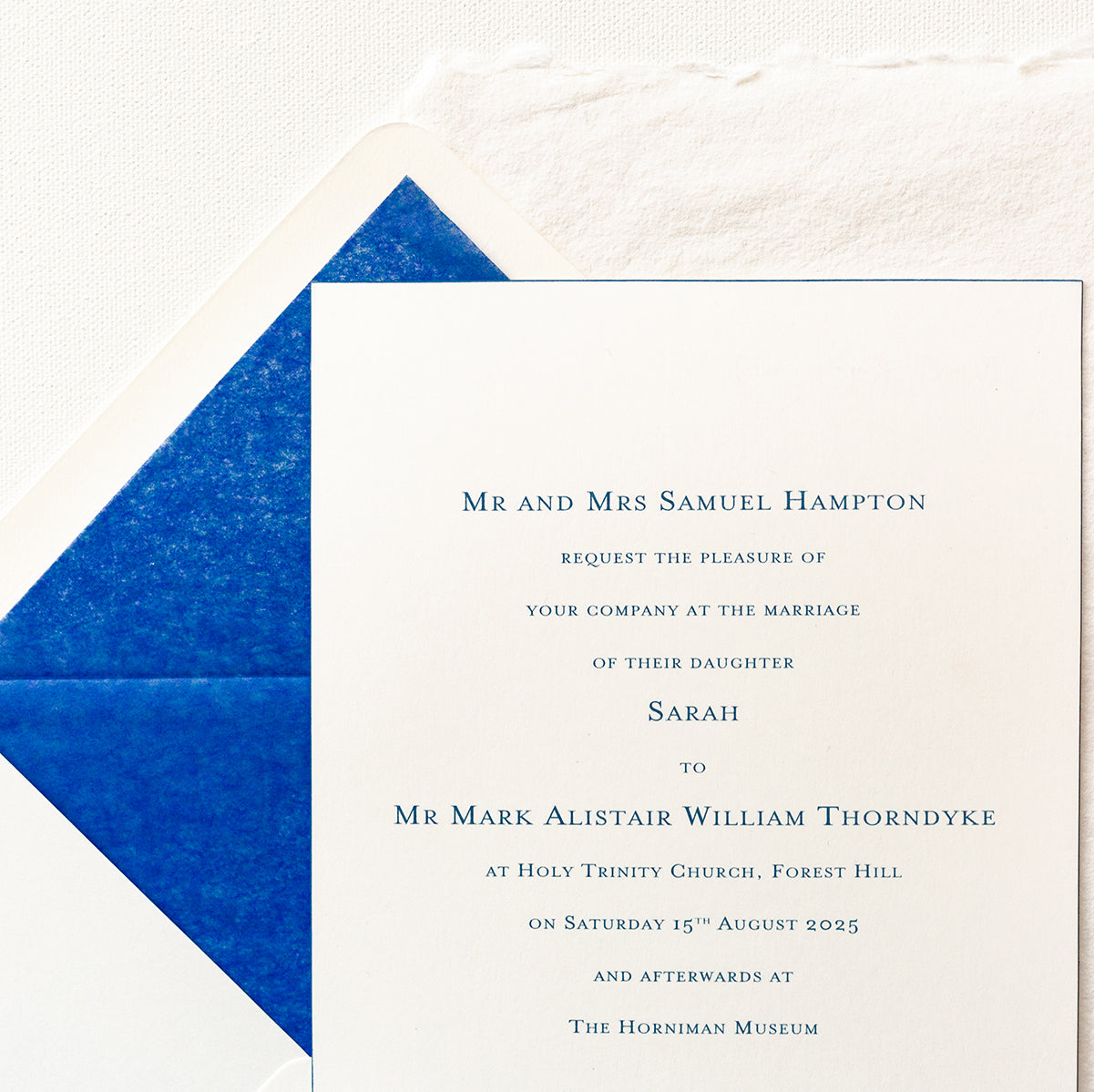 Bevel Blue Invitations