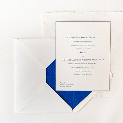 Bevel Blue Invitations