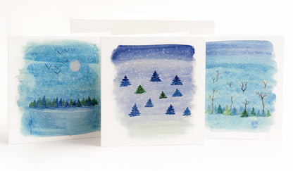A Triptych of Winter Scenes
