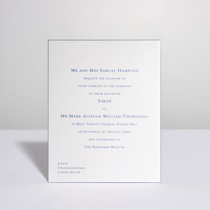 Bevel Blue Invitations