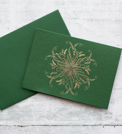 Kew Calligraphy Snowflake Christmas Cards