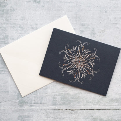 Kew Calligraphy Snowflake Christmas Cards