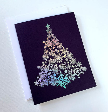 Snowflake Christmas Tree Cards