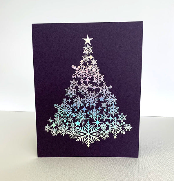 Snowflake Christmas Tree Cards