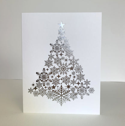 Snowflake Christmas Tree Cards