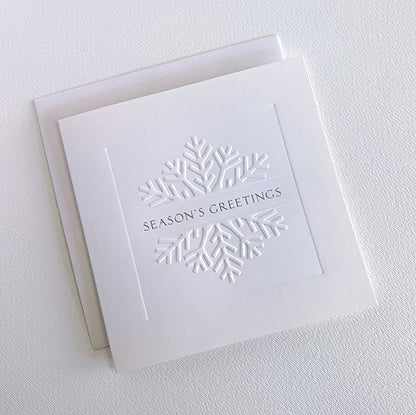 White Snowflake Christmas Cards