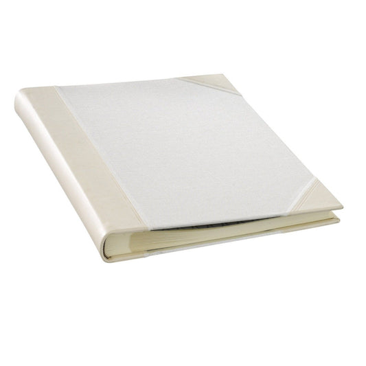 Ivory Leather & Linen Scrapbook