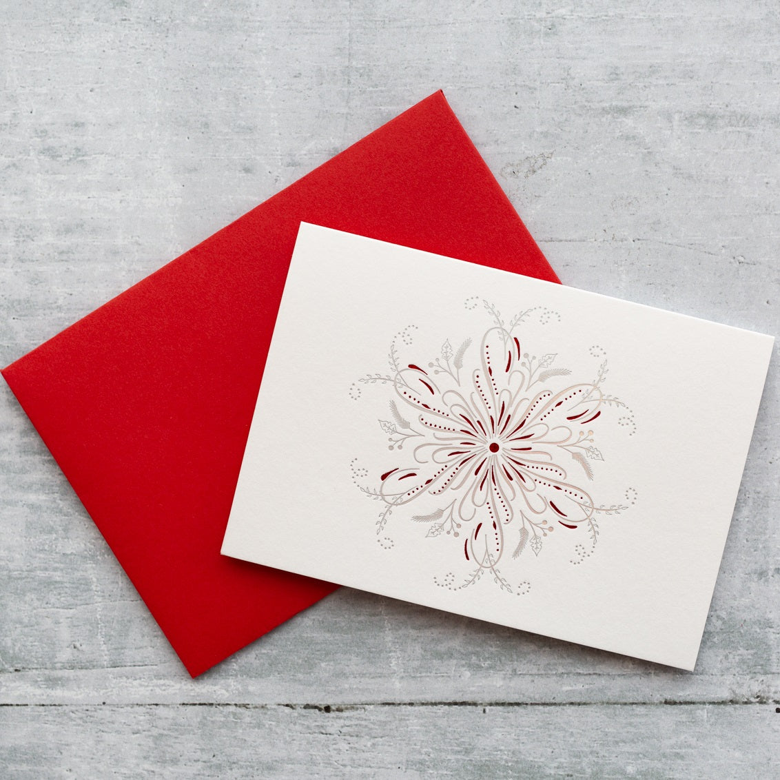 Kew Calligraphy Snowflake Christmas Cards