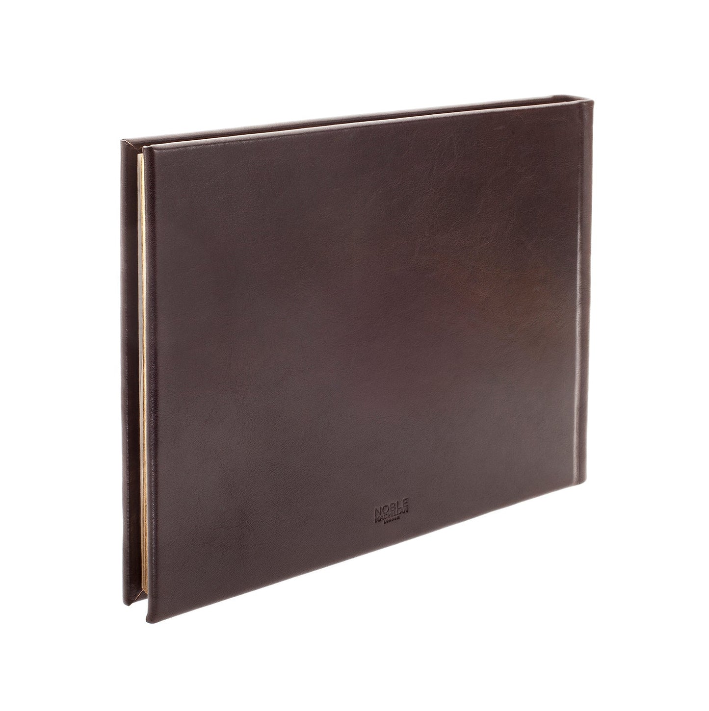 Plain Paged Mocha Leather Condolence Book