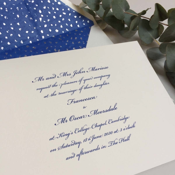 Bickham Blue Wedding Invitations