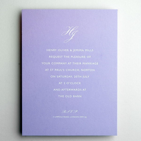 Lavender Mills Wedding Invitations - Wedding Stationery