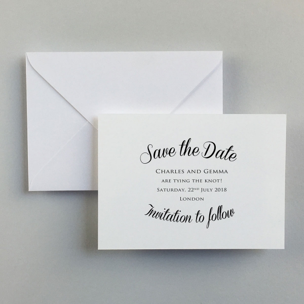 Gemma Save the Date Cards - Wedding Stationery