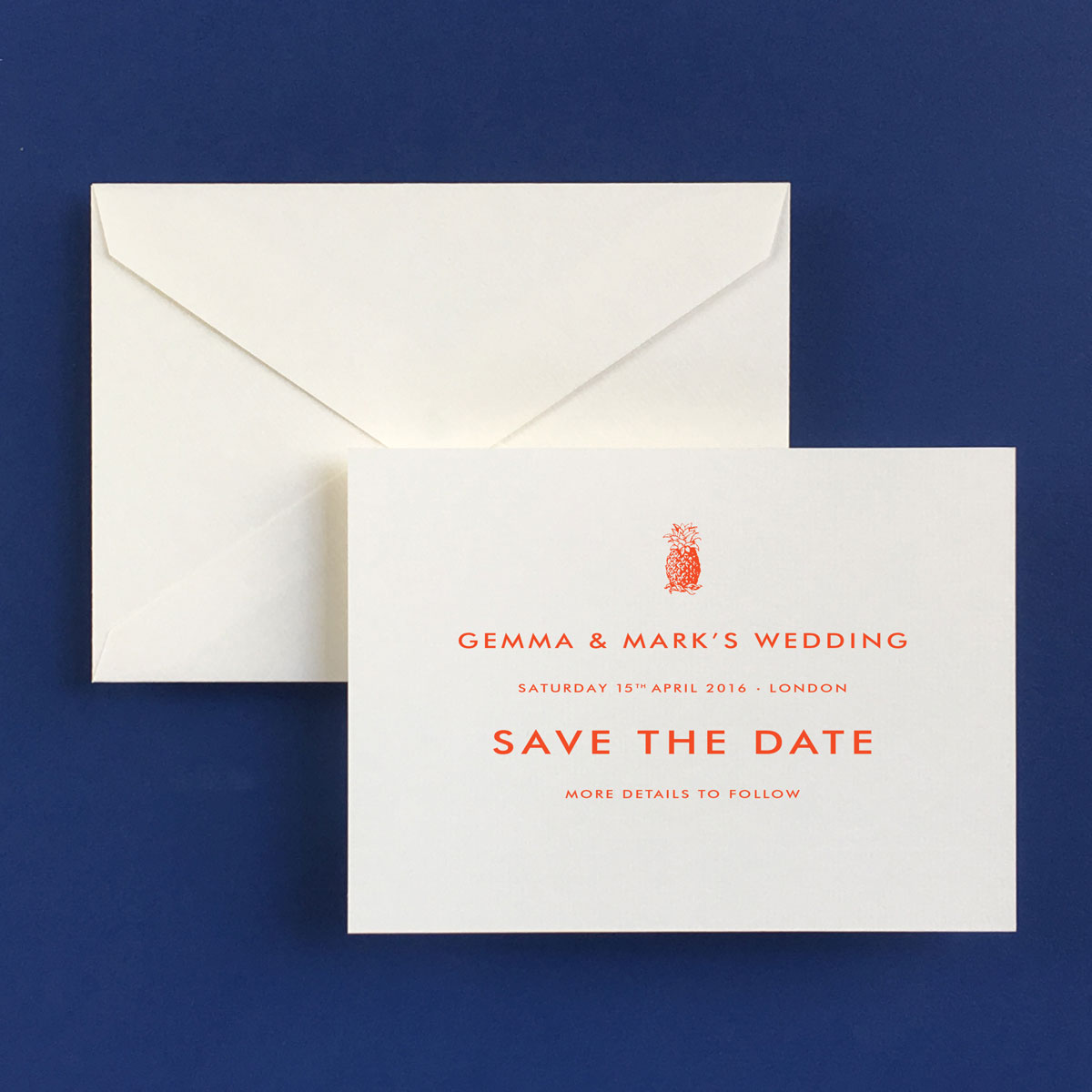 Pineapple Save the Date Cards - Wedding Stationery
