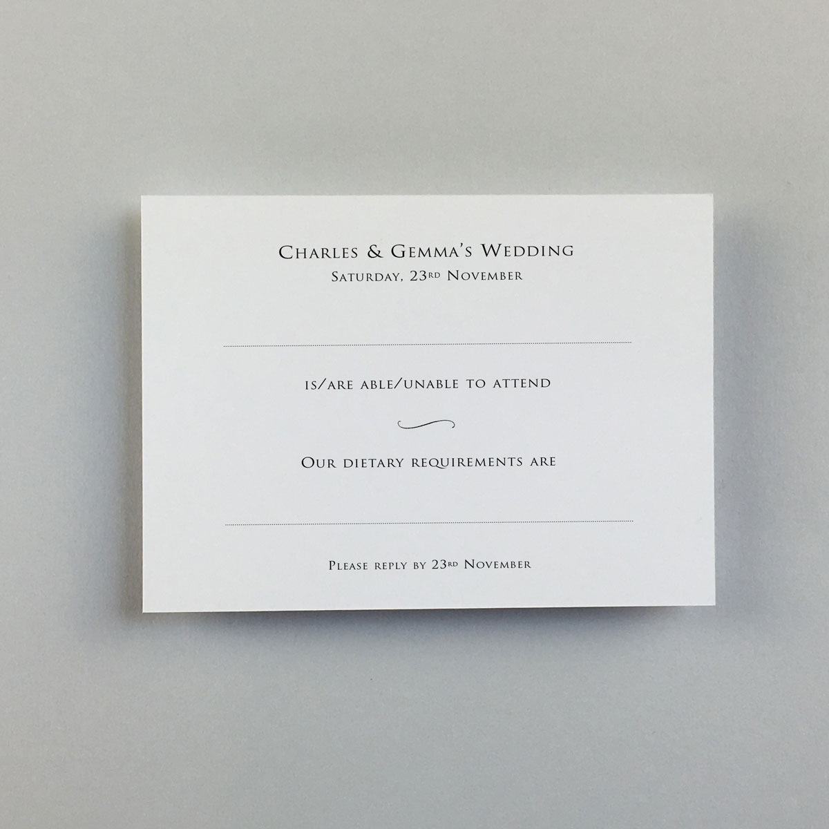 Gemma Reply Cards - Wedding Stationery