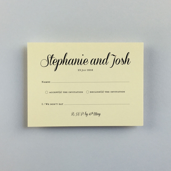 Stephanie Reply Cards - Wedding Stationery