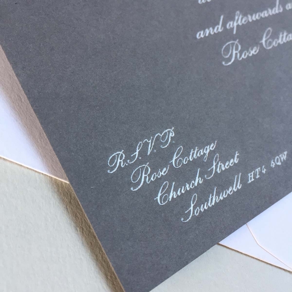 White smoke wedding invitations