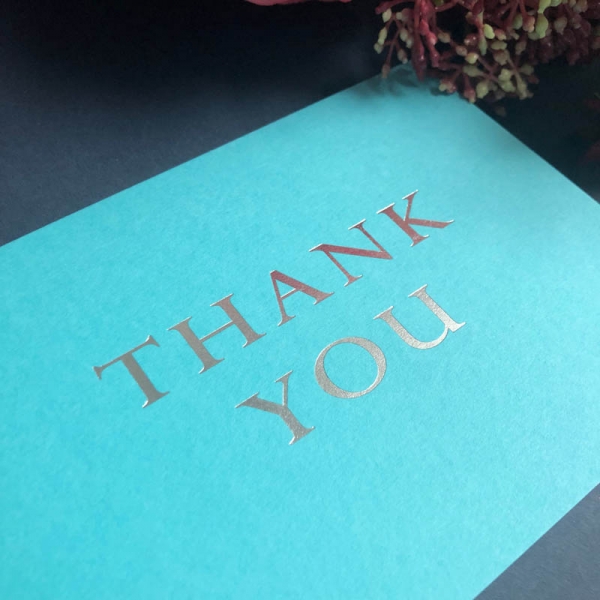 foiled thank you cards