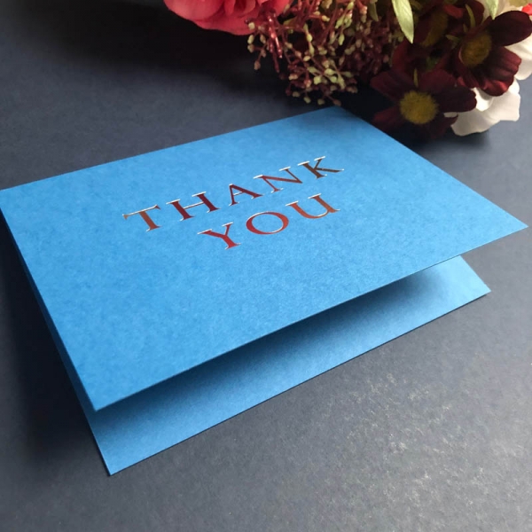 Foiled thank you cards