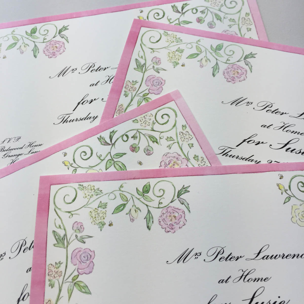 floral wedding invitation
