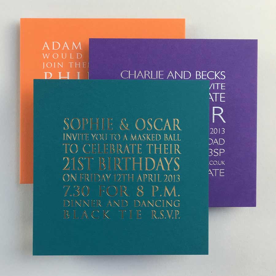 Foiled Party Invitations