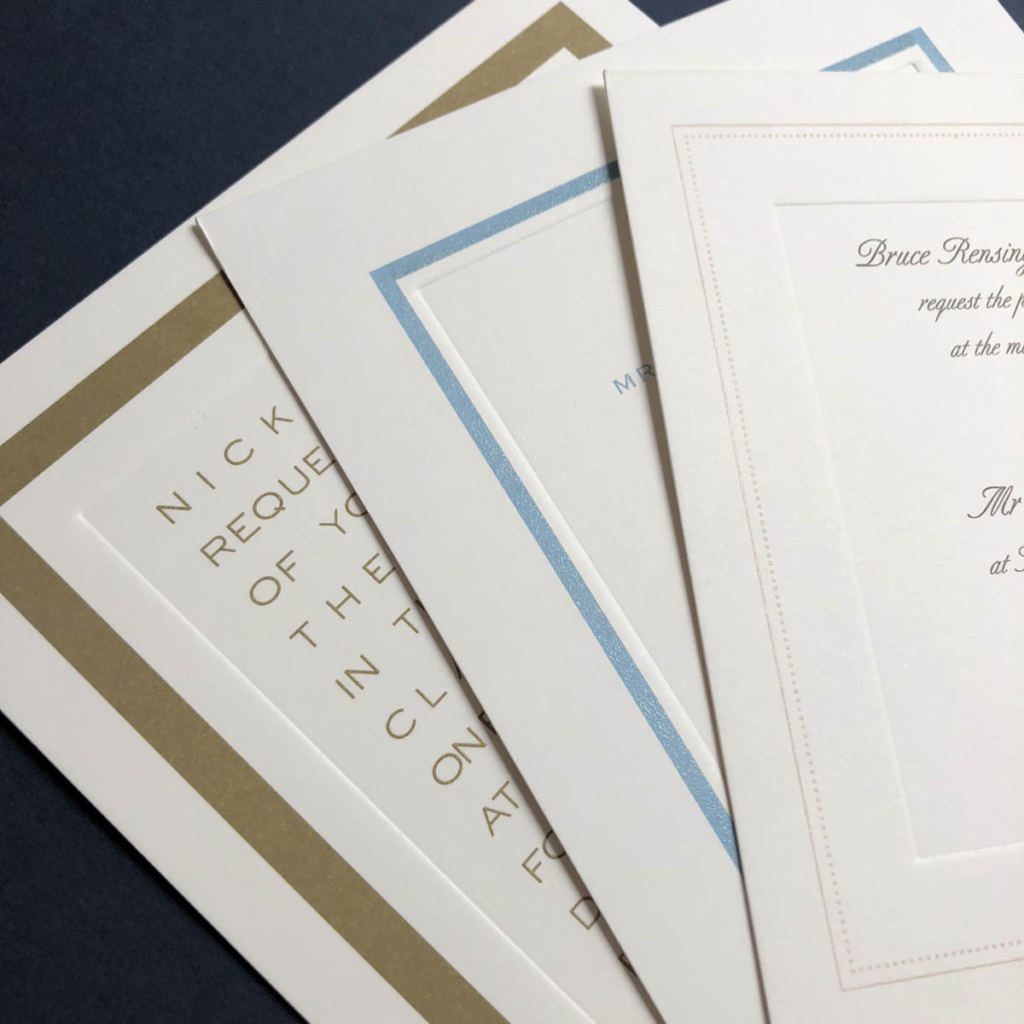 square bordered wedding invitations