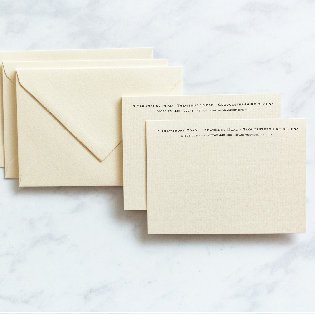 Personalised Correspondence Cards Note Card Writing Set Thank You With Envelopes 