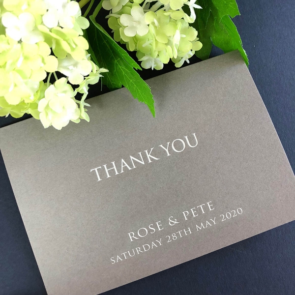 Folded thank you cards