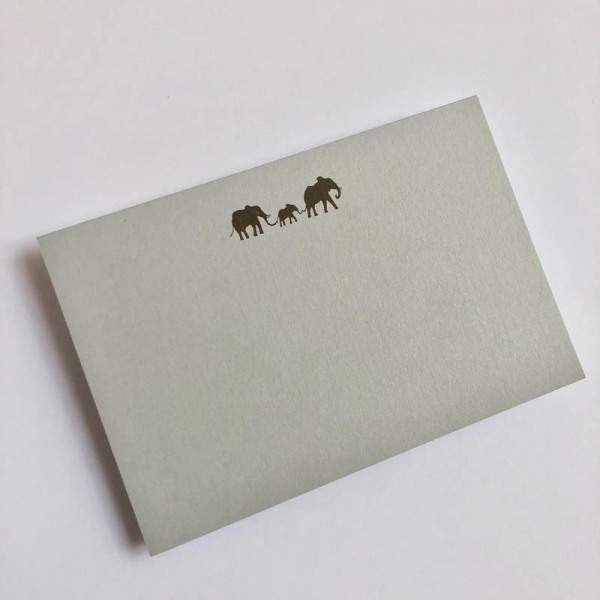 elephant family notecard