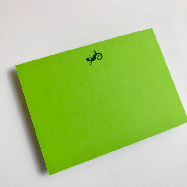 Gecko notecard