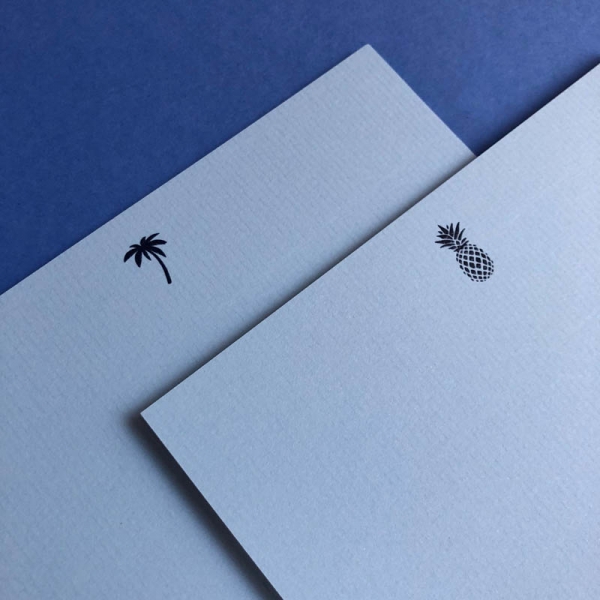 blue notecards