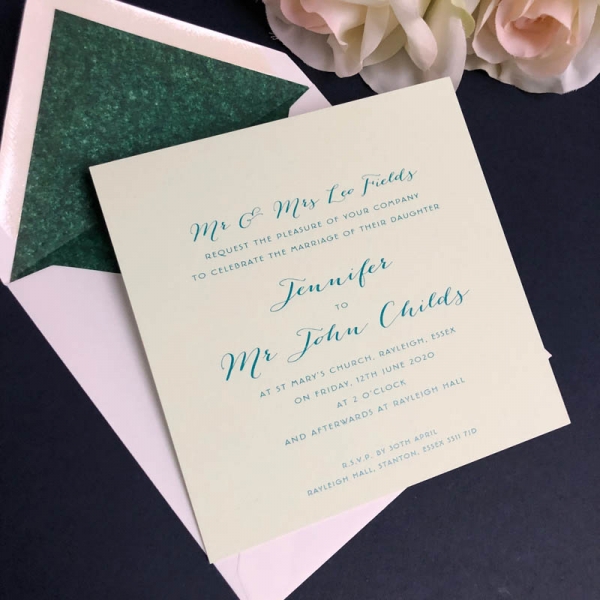 Jennifer wedding invitation