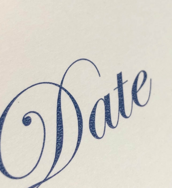 GB Blue Save the Date card