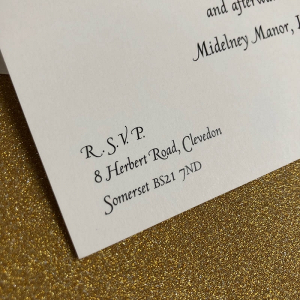Merriott wedding invitation