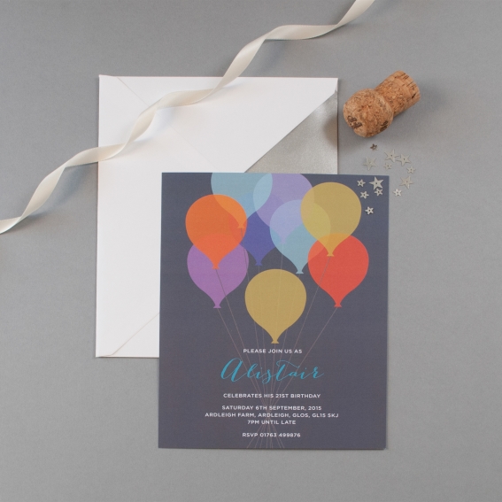 balloon birthday invitations