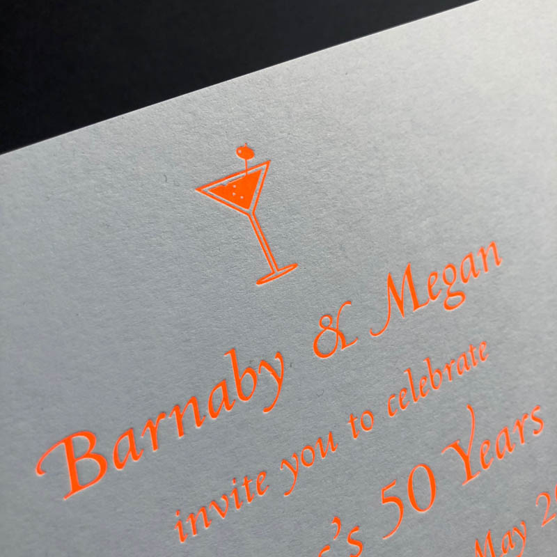 Neon Birthday invitation