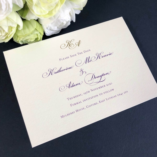 Mulberry Save the Date cards