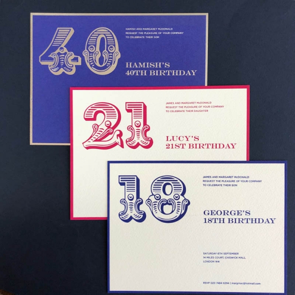 foiled letterpress invitations