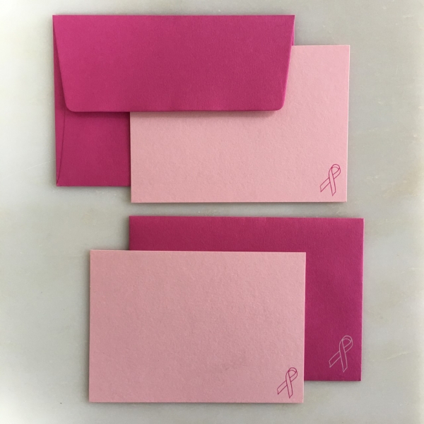 Cards and Envelopes Pink Ribbon