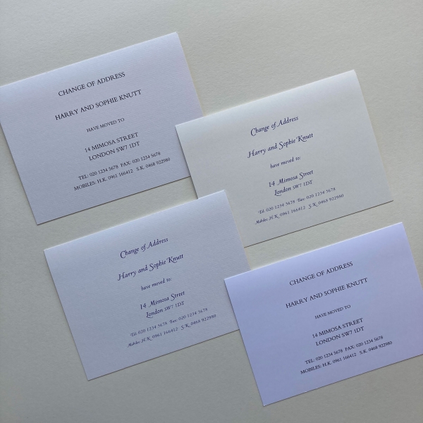 Style 6 Change of Address Cards