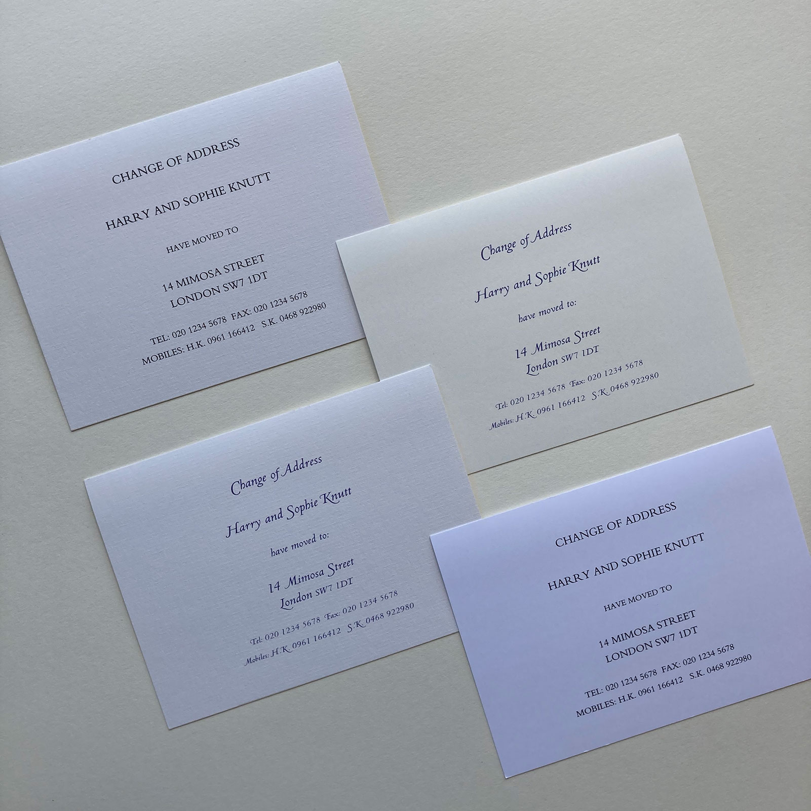 Change of Address Cards Personal Stationery Gee Brothers