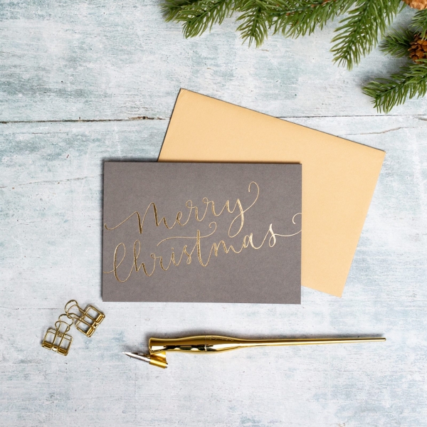 Merry Christmas with Gold Foil